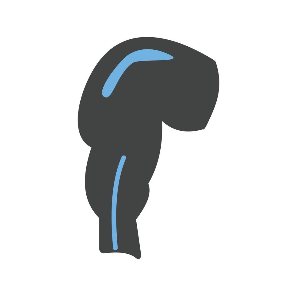 Rectum Glyph Blue and Black Icon vector