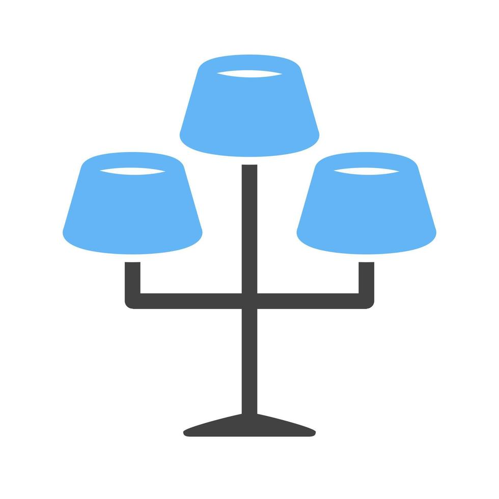 Lamps Stand Glyph Blue and Black Icon vector