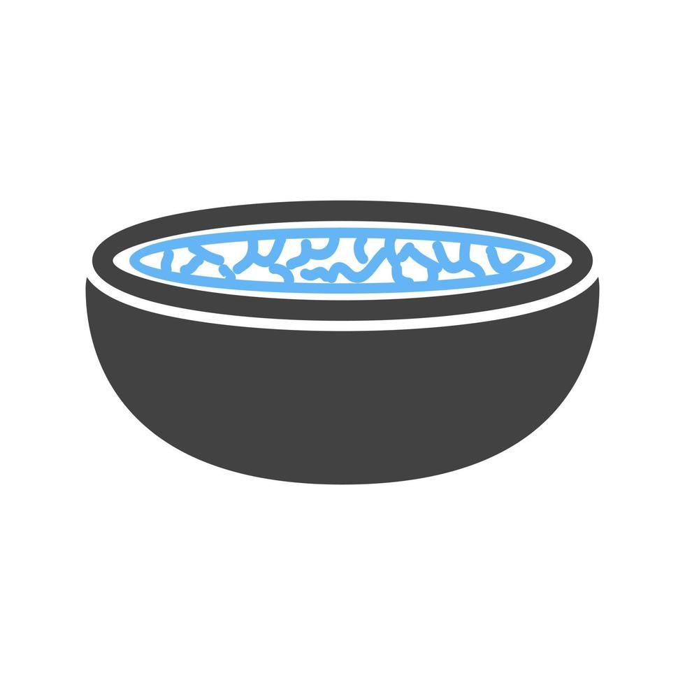 pan sopa glifo icono azul y negro vector