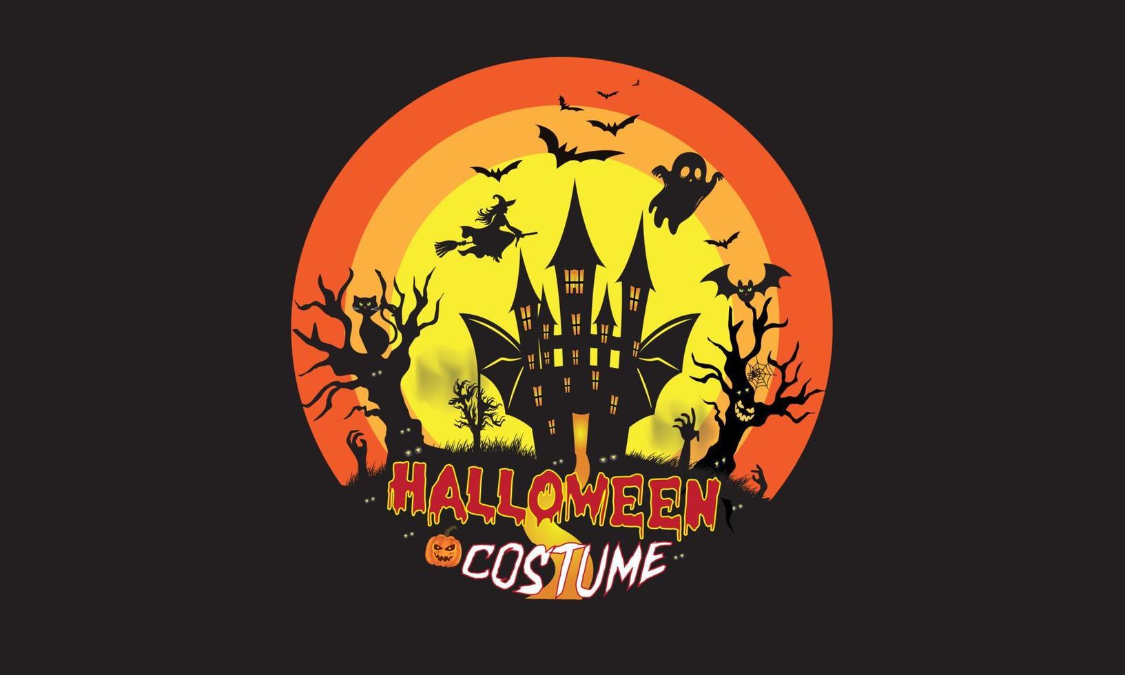 diseño de camisa de moda de disfraces de halloween vector