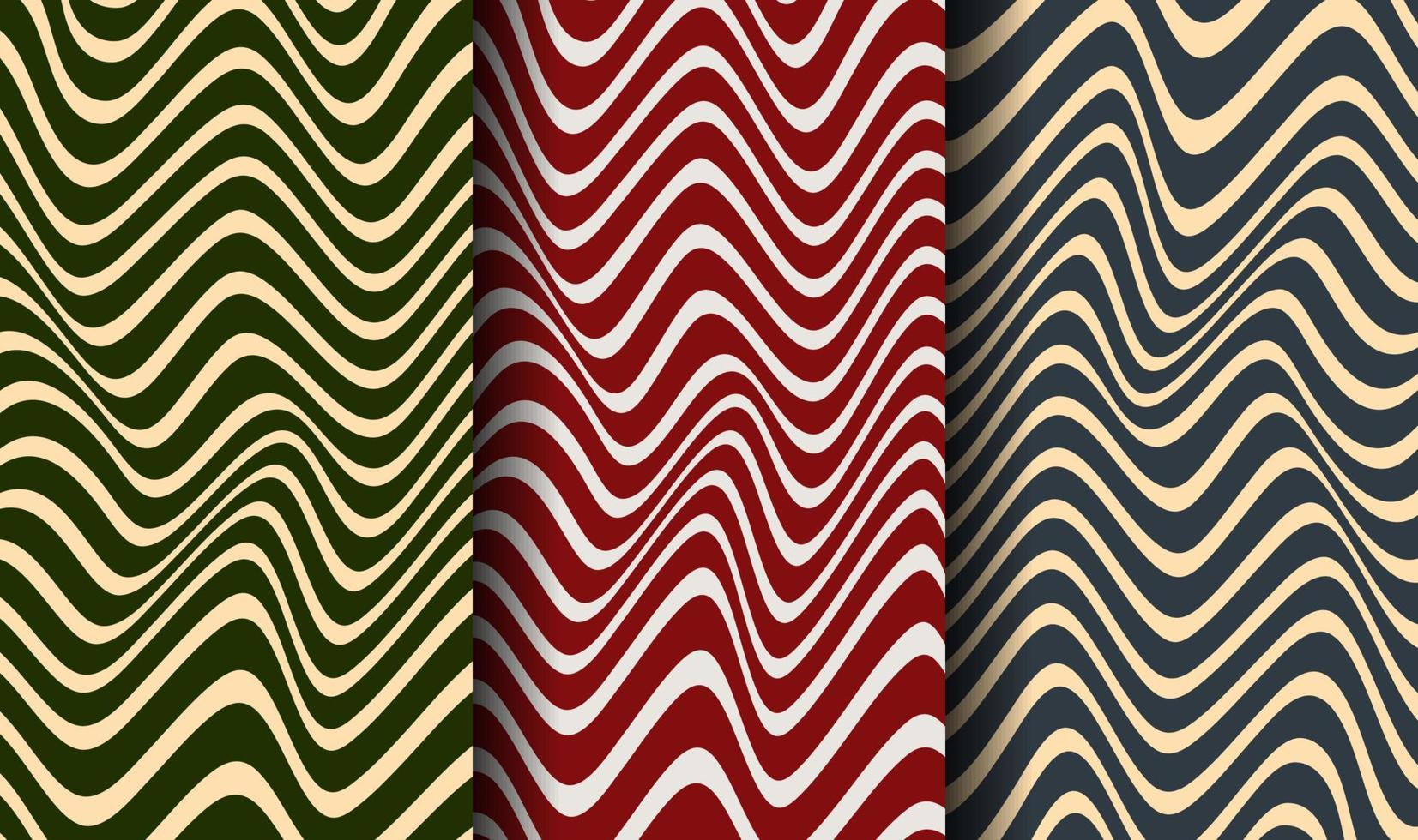 Striped undulating pattern of shades. A design concept for celebrating Christmas vector