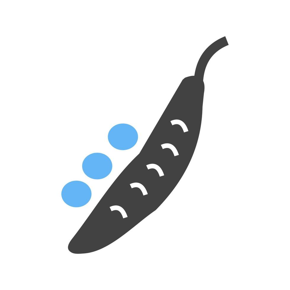 Peas Glyph Blue and Black Icon vector