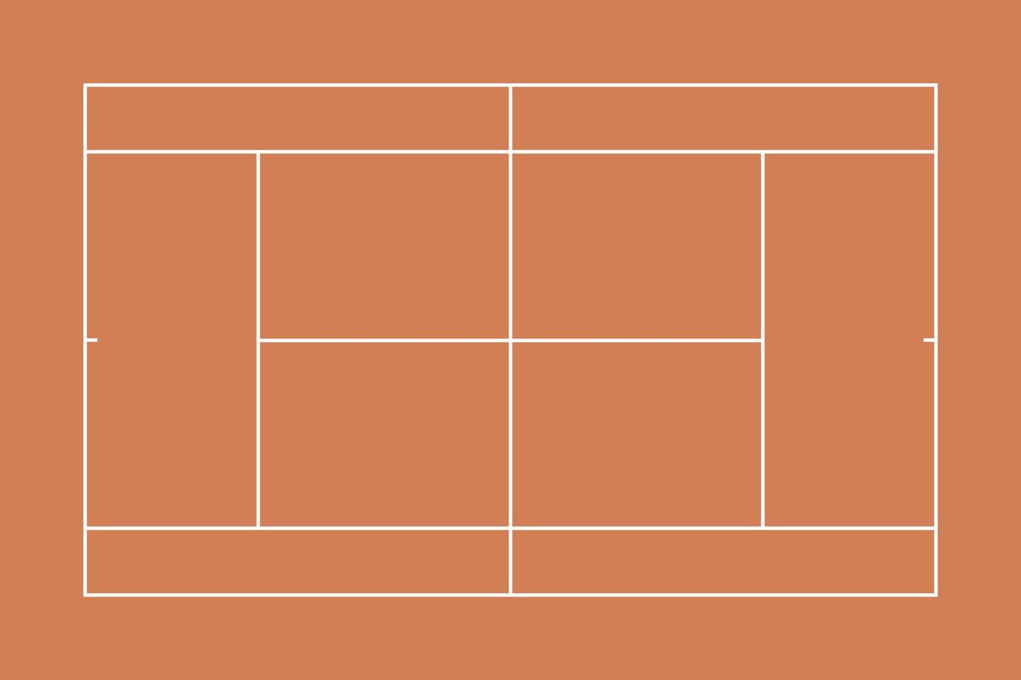 Clay tennis court, tactics board vector