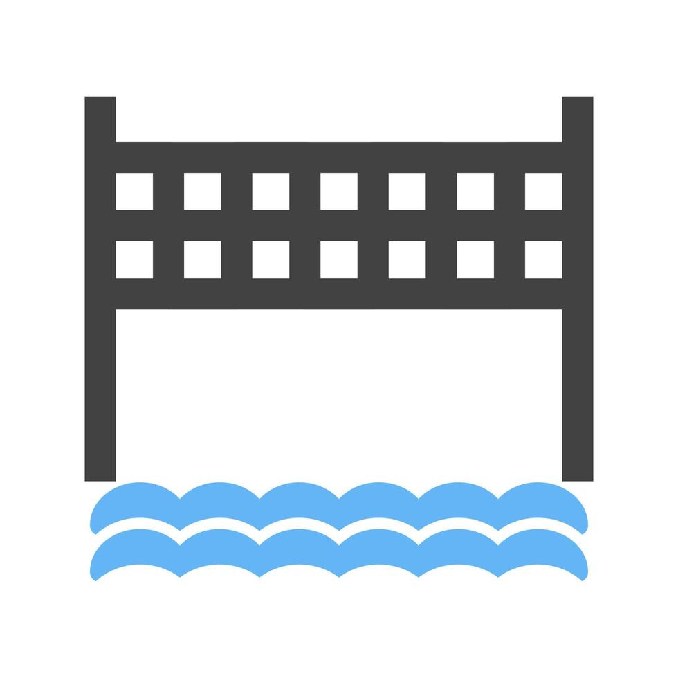 Water Sports Glyph Blue and Black Icon vector
