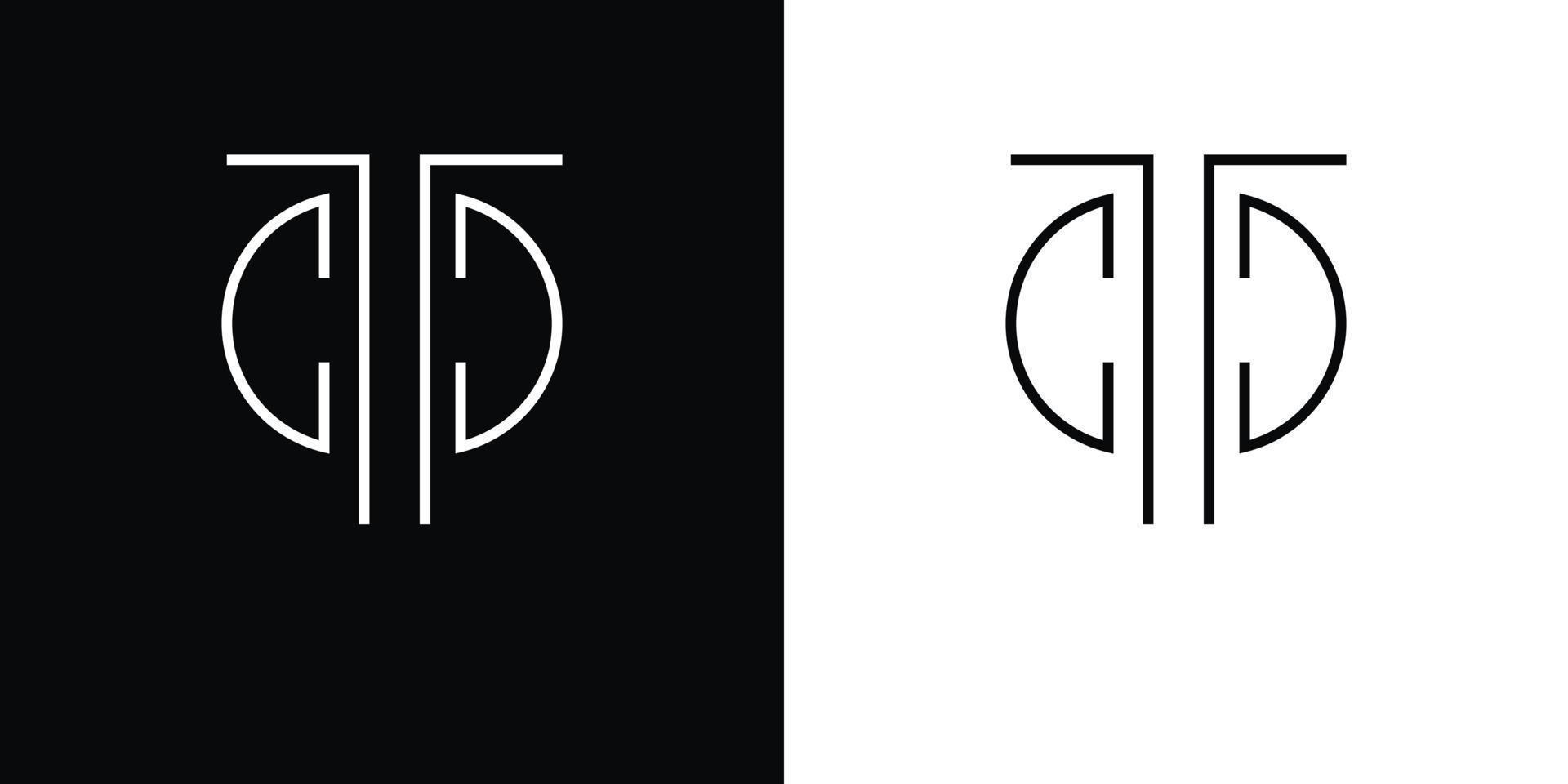 T and C letter logo, simple, abstract, creative and minimalist. Free Vector