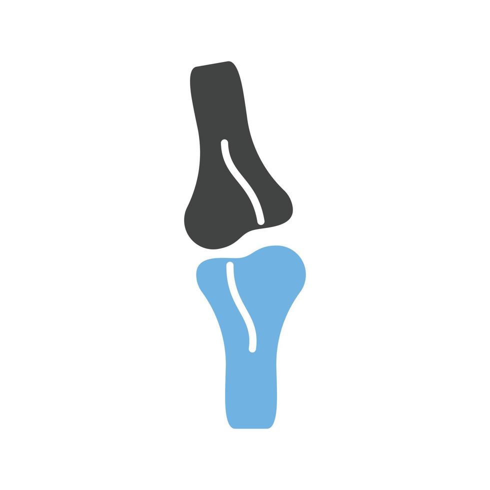 Joint Glyph Blue and Black Icon vector