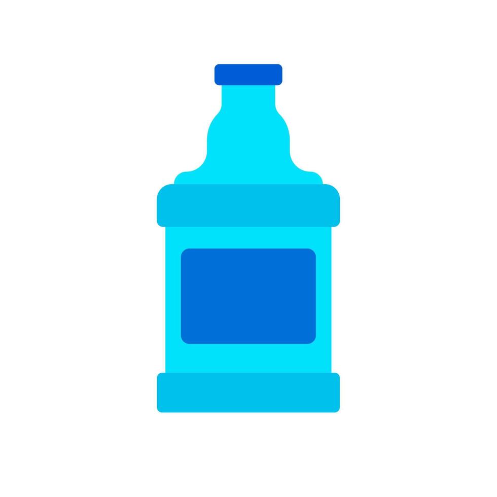 Flagon blue pottery liquid beverage vector icon. Water  bottle logo delivery big plastic canister gallon