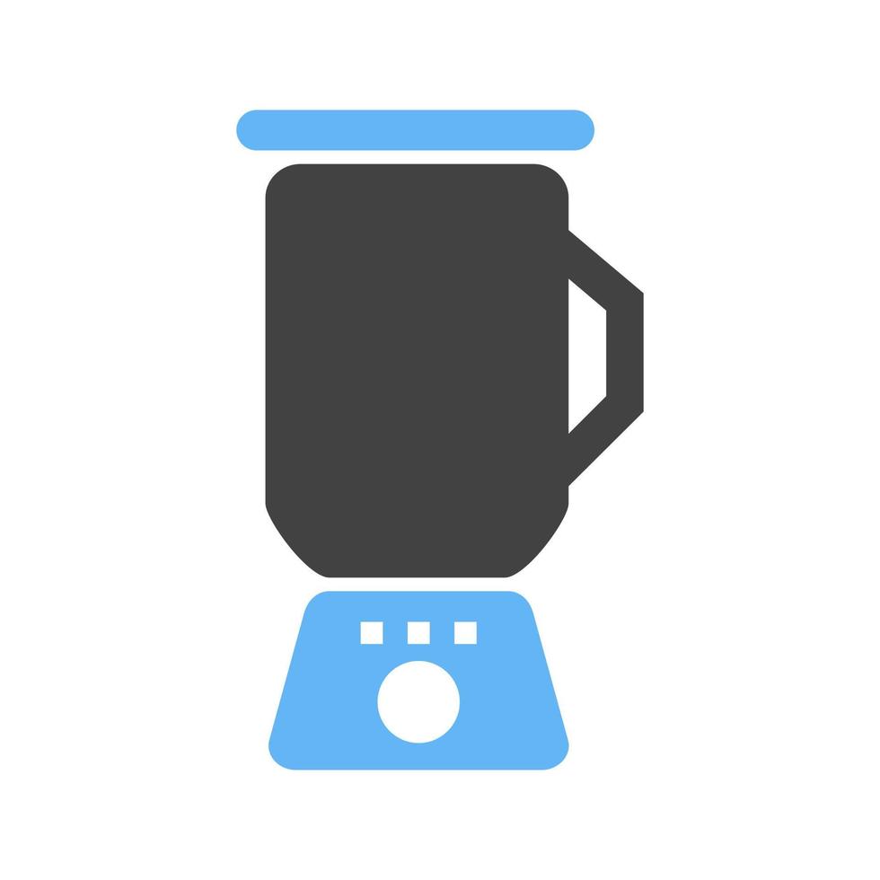 licuadora de café glifo icono azul y negro vector