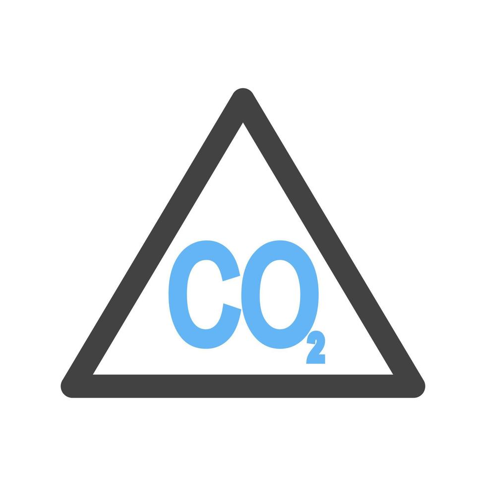 Carbon Dioxide Glyph Blue and Black Icon vector