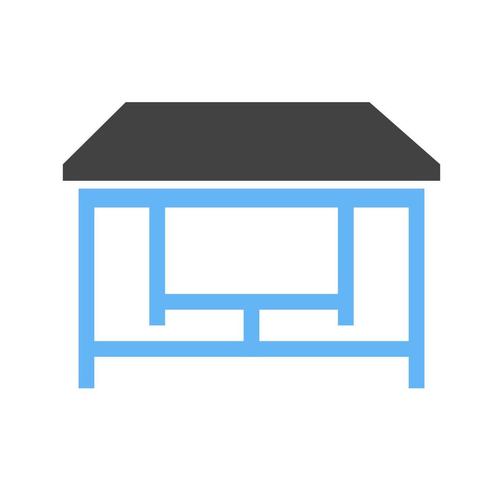 Table I Glyph Blue and Black Icon vector