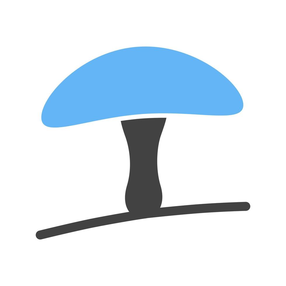 Mushroom Glyph Blue and Black Icon vector