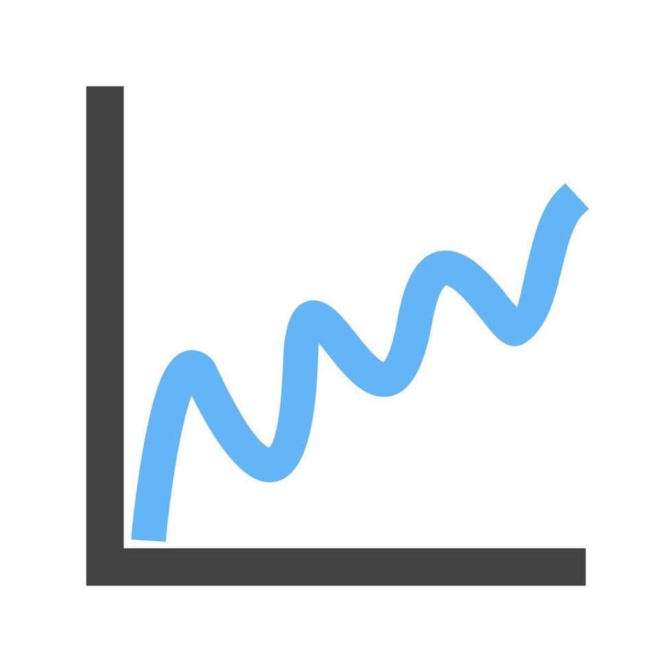gráfico en forma de campana glifo icono azul y negro vector