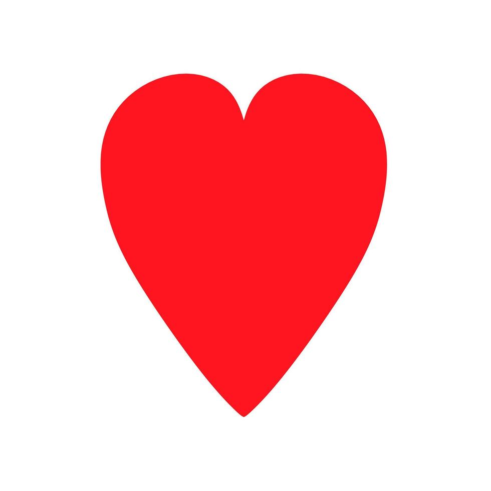 Heart red shape decoration love vector icon. Cute sweet flat element