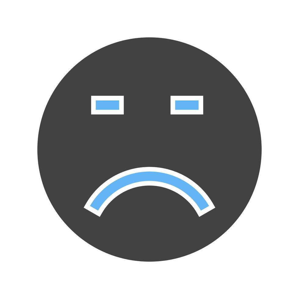 Loser Glyph Blue and Black Icon vector