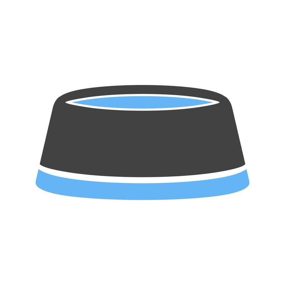 Cap Glyph Blue and Black Icon vector