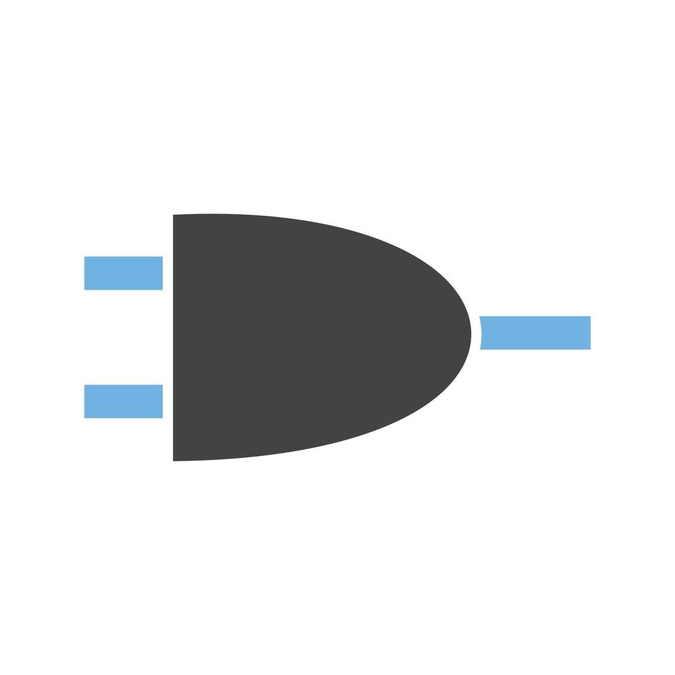 AND Gate Glyph Blue and Black Icon vector