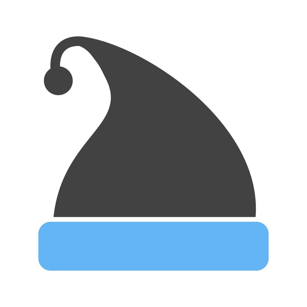 Bonnet Glyph Blue and Black Icon vector