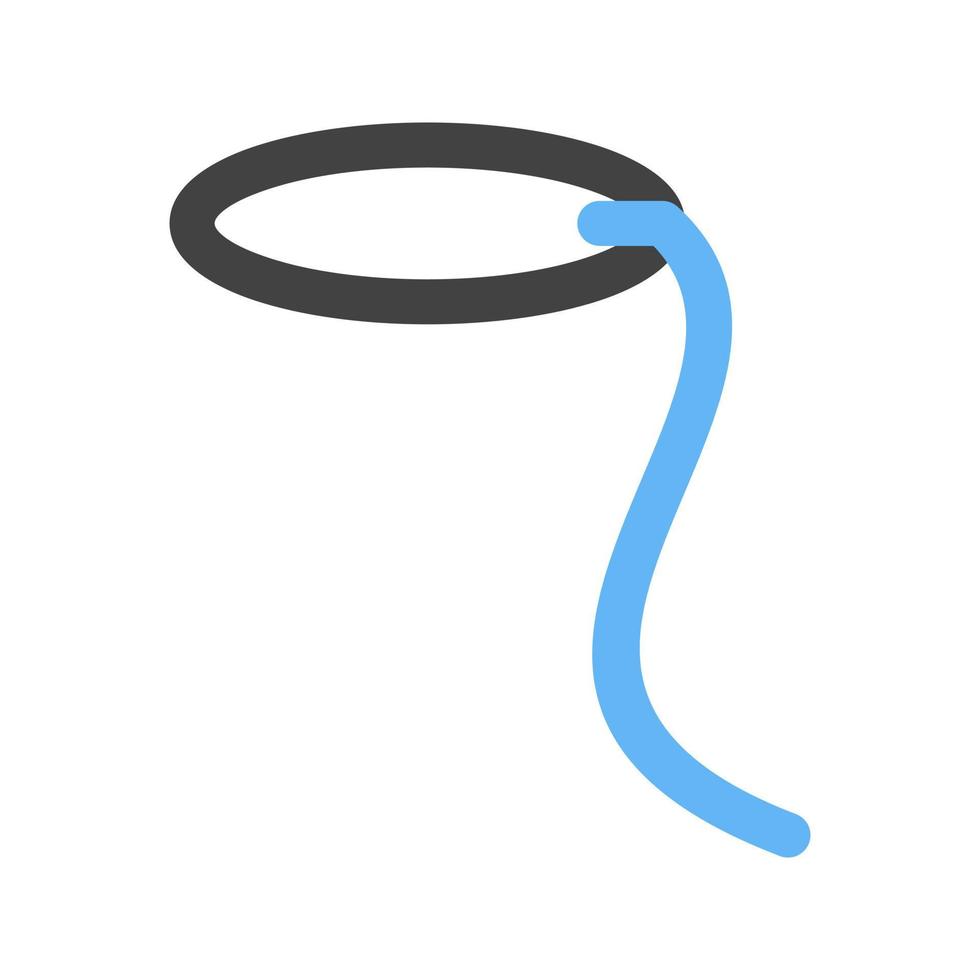 Rope Glyph Blue and Black Icon vector