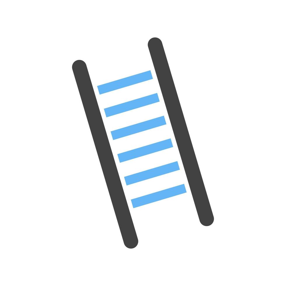 Ladder Glyph Blue and Black Icon vector