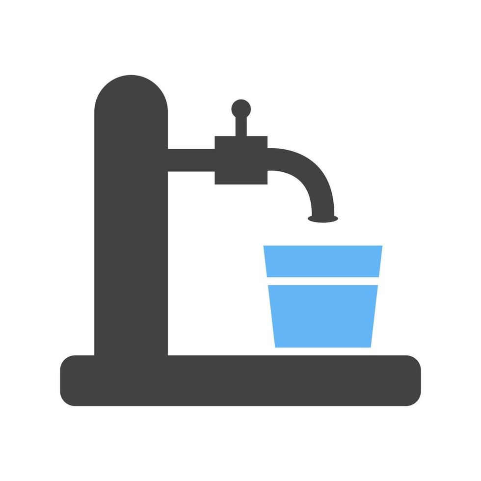 Beer Tap Glyph Blue and Black Icon vector