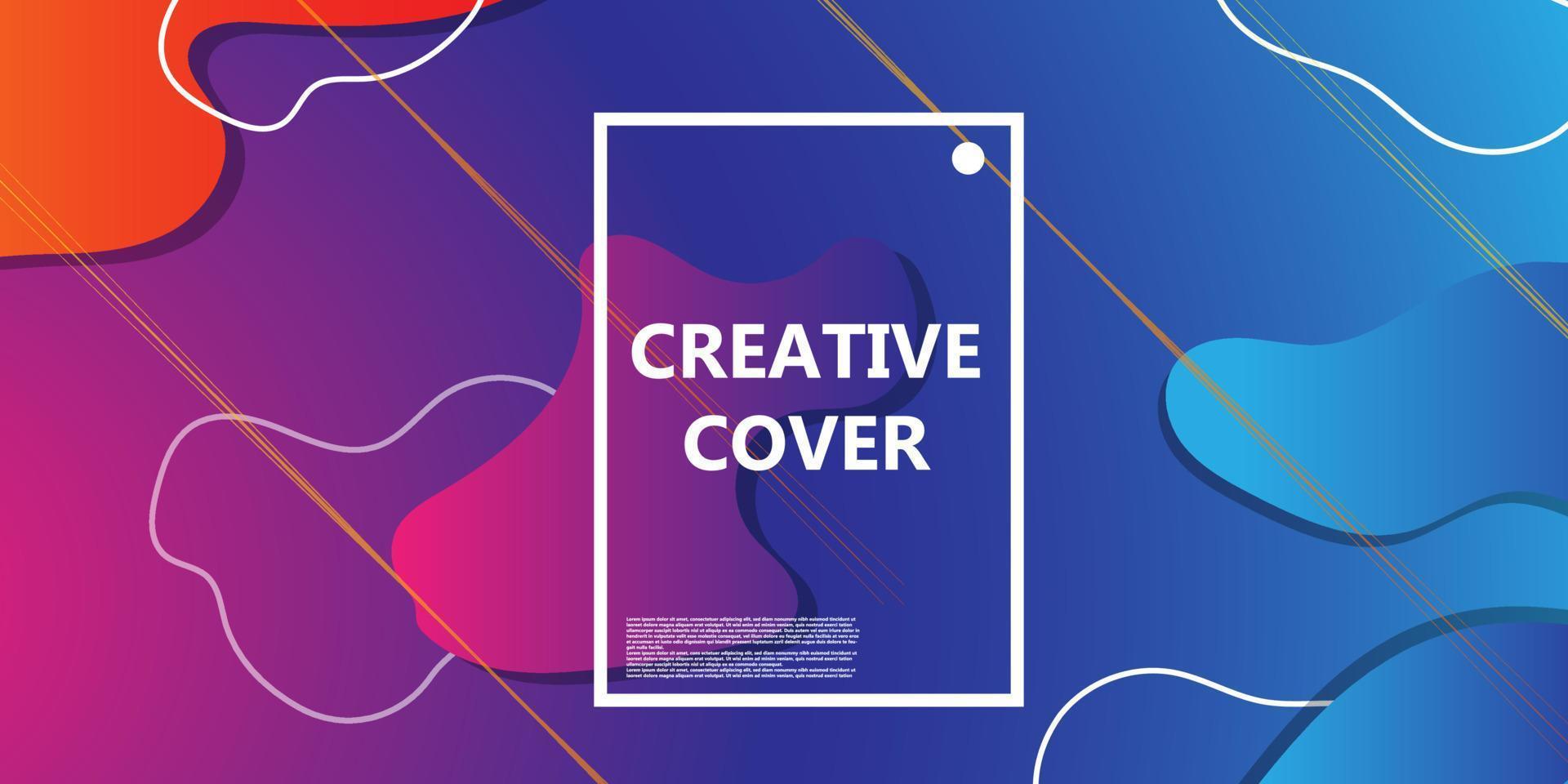 Fluid vector background abstract design gradient. Colorful shape poster dynamic illustration. Minimal geometric futuristic banner art. Wave cover concept creative splash landing placard motion