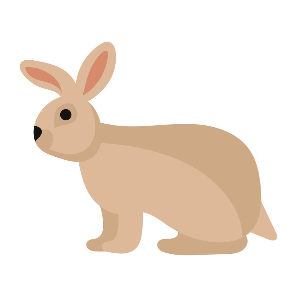 Rabbit or hare cartoon bunny pet. Animal icon and farm breed easter. Rodent  isolated white vector illustration and adorable furry animal. Drawing  wildlife and zoo rabbit sign fauna 10894997 Vector Art at