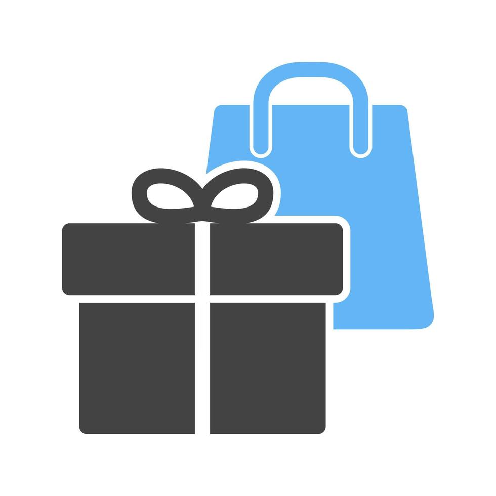 Presents Glyph Blue and Black Icon vector