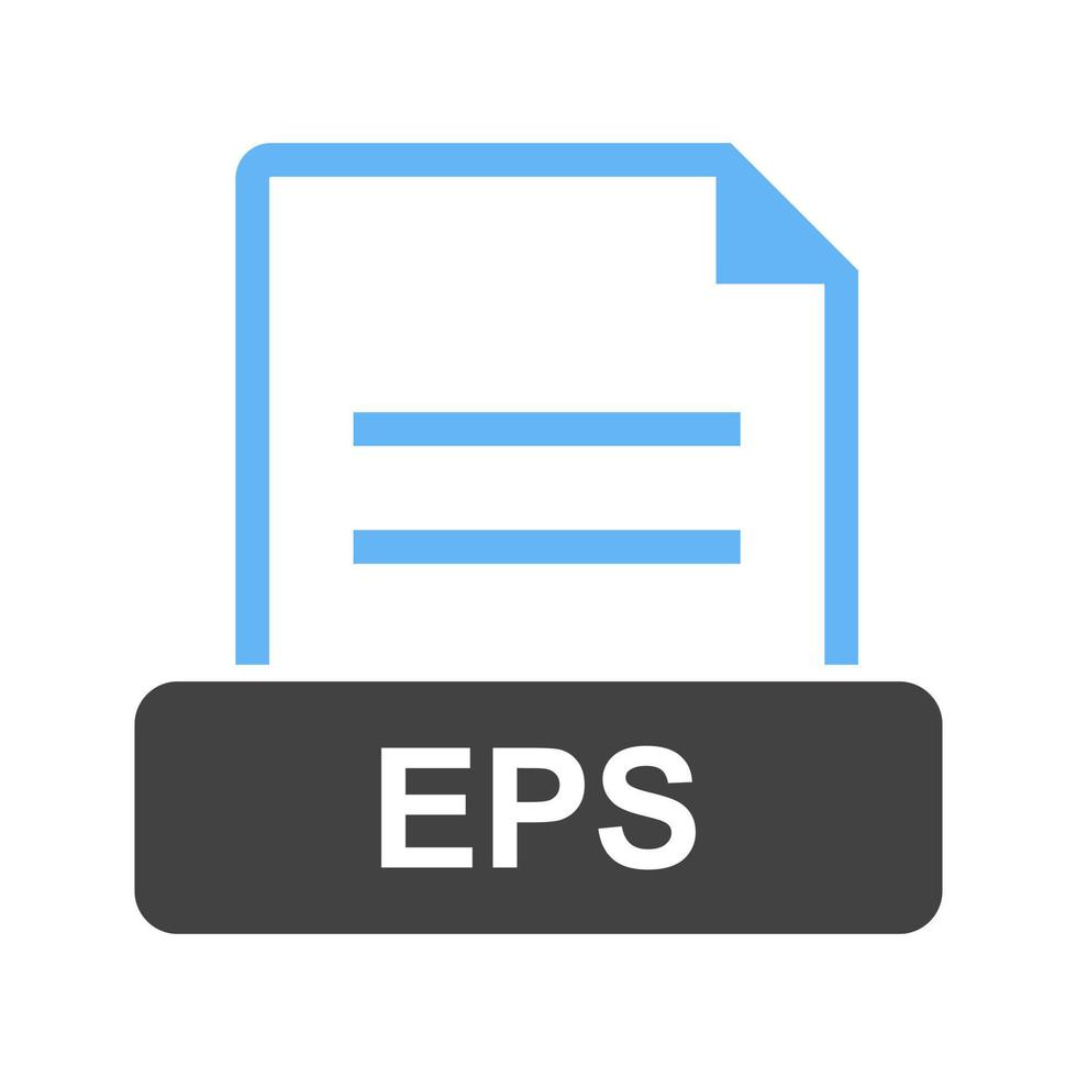 EPS Glyph Blue and Black Icon vector