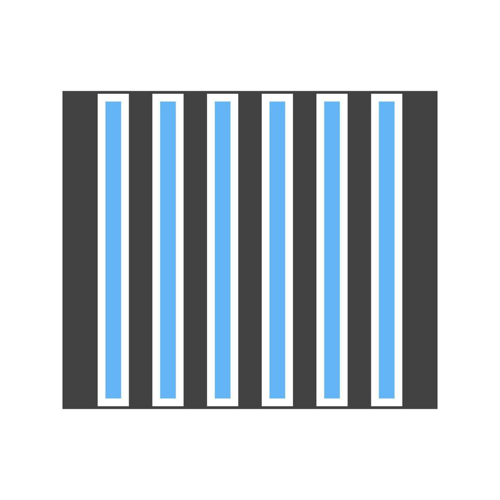 Prison Glyph Blue and Black Icon vector