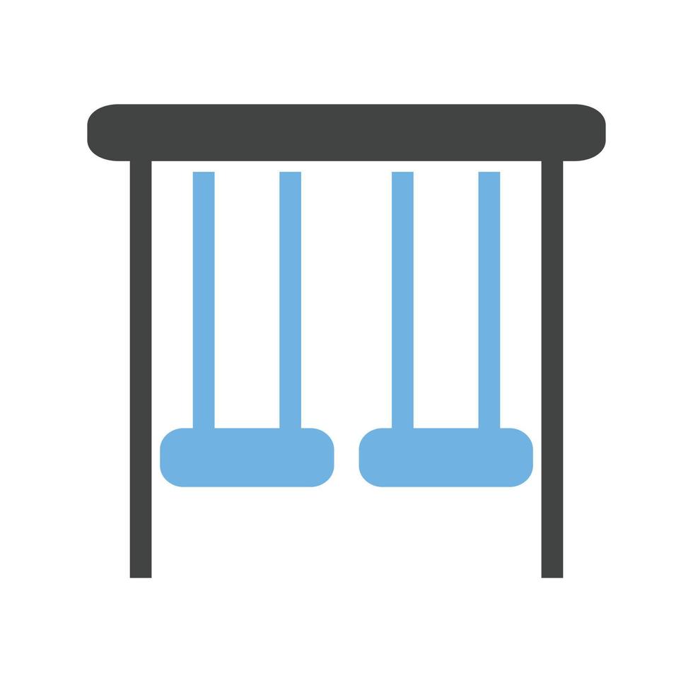 Swings Glyph Blue and Black Icon vector