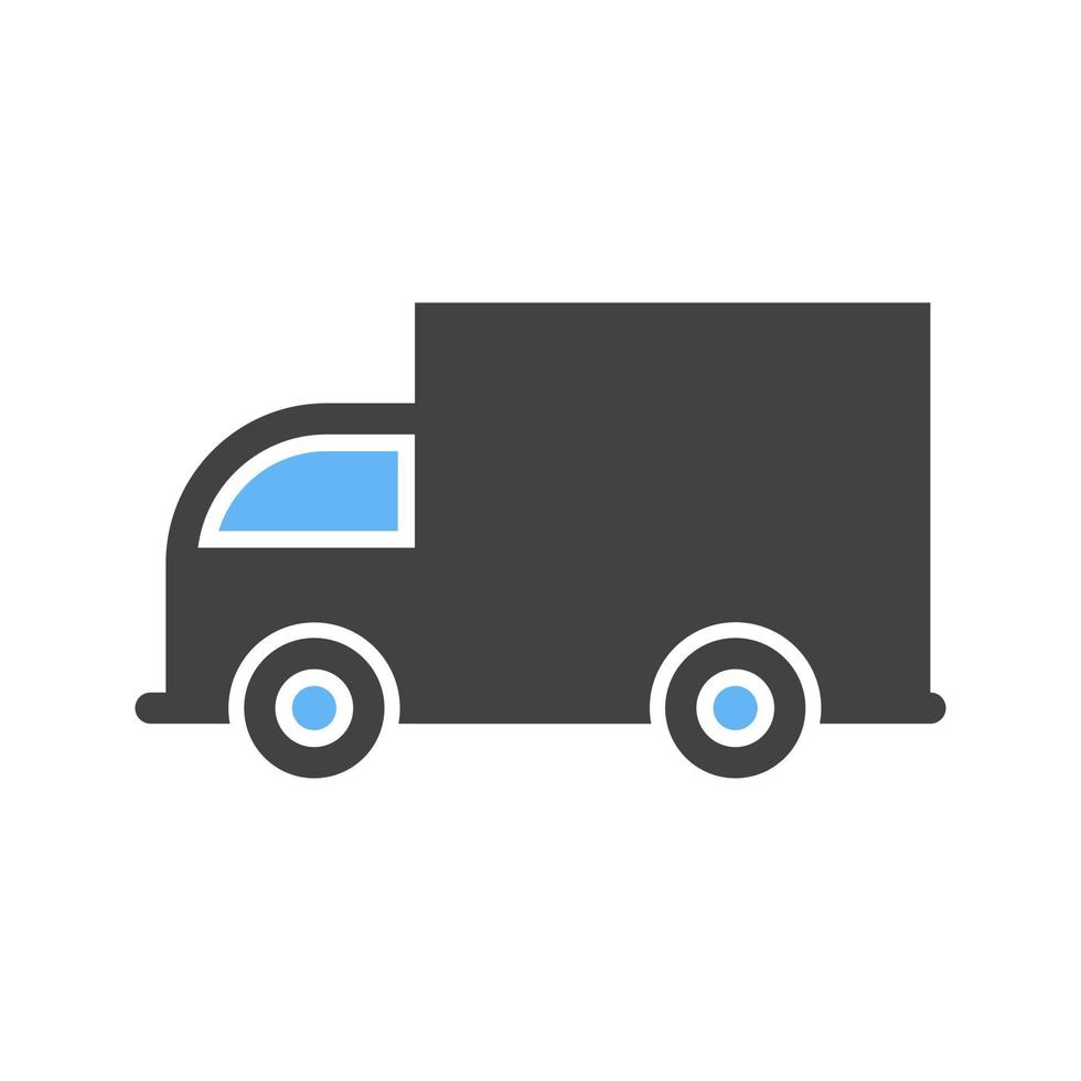 Delivery Glyph Blue and Black Icon vector