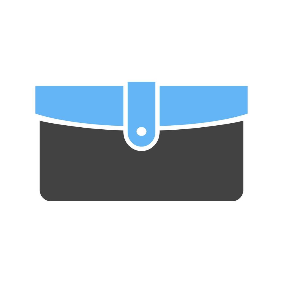 Wallet Glyph Blue and Black Icon vector