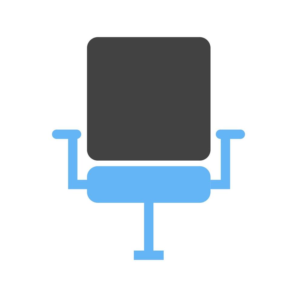 Event Seat Glyph Blue and Black Icon vector