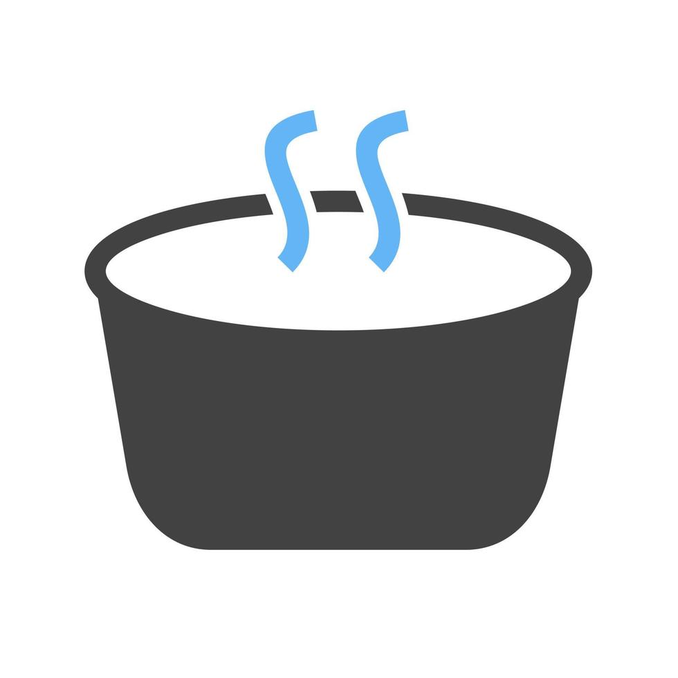 Soup Pot Glyph Blue and Black Icon vector