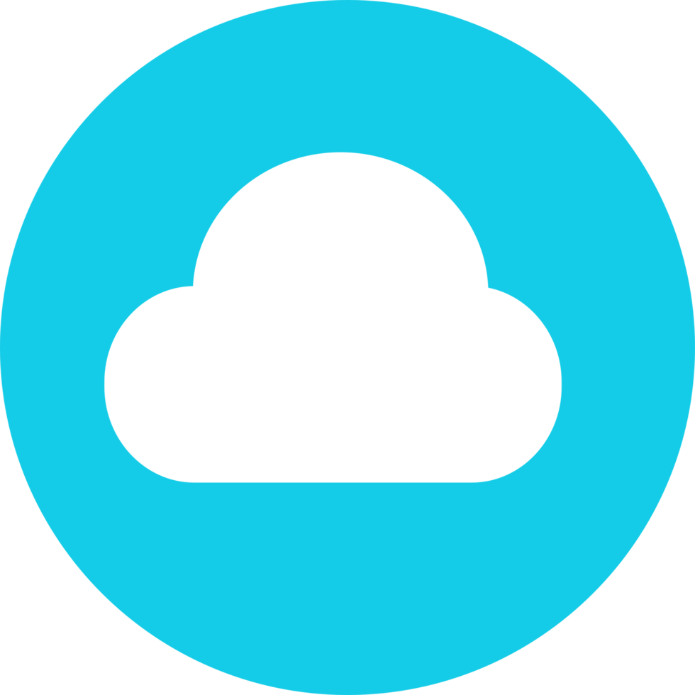 Cloud-Icon-Zeichen für Web und App png