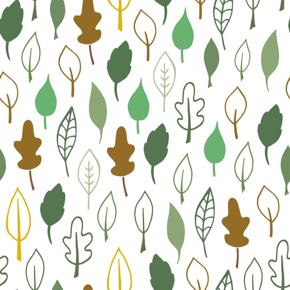Leaves seamless pattern vector