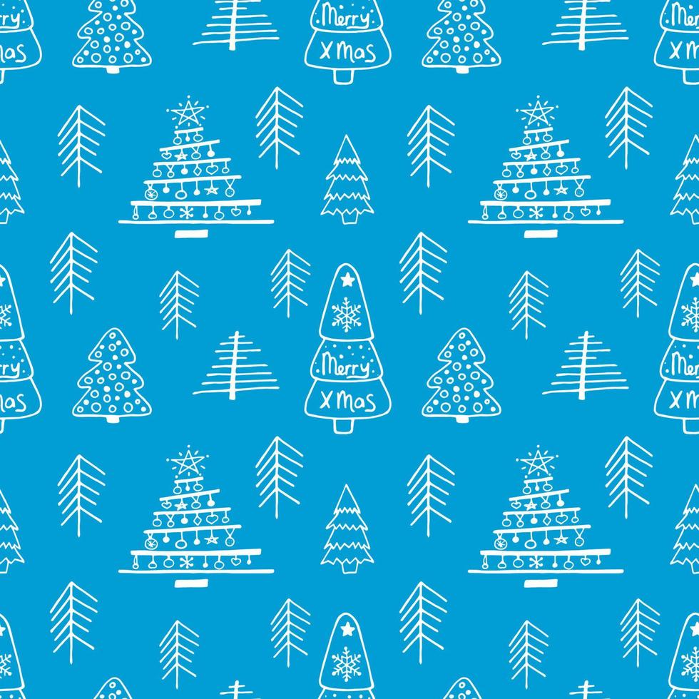 Doodle christmas seamless simple pattern vector