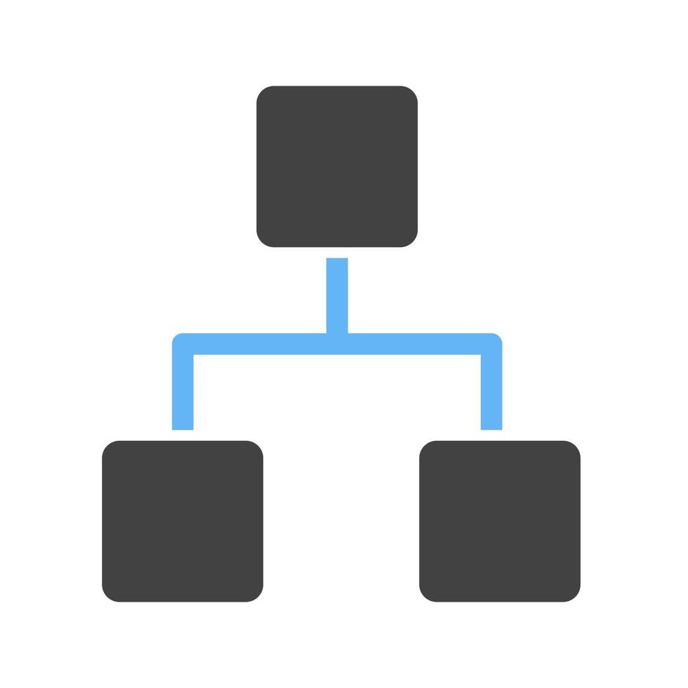 Settings Ethernet Glyph Blue and Black Icon vector