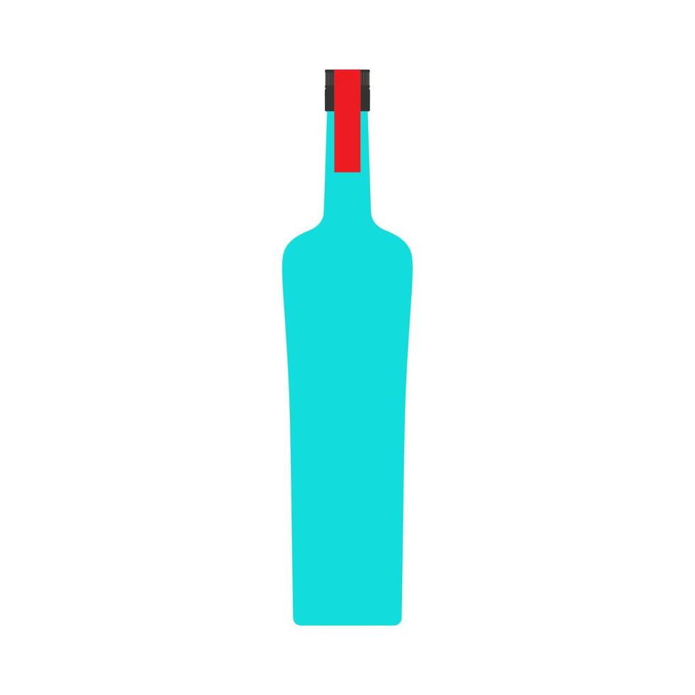 botella de vodka líquido pub alcohol primer plano vector símbolo icono. tienda de bebidas de productos de vidrio