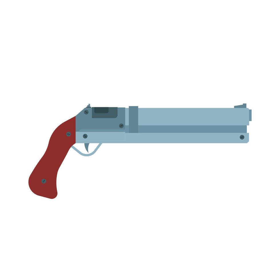 Shotgun illustration rifel vector icon. Hunting gun weapon barrel target. Munition brown simple caliber duck