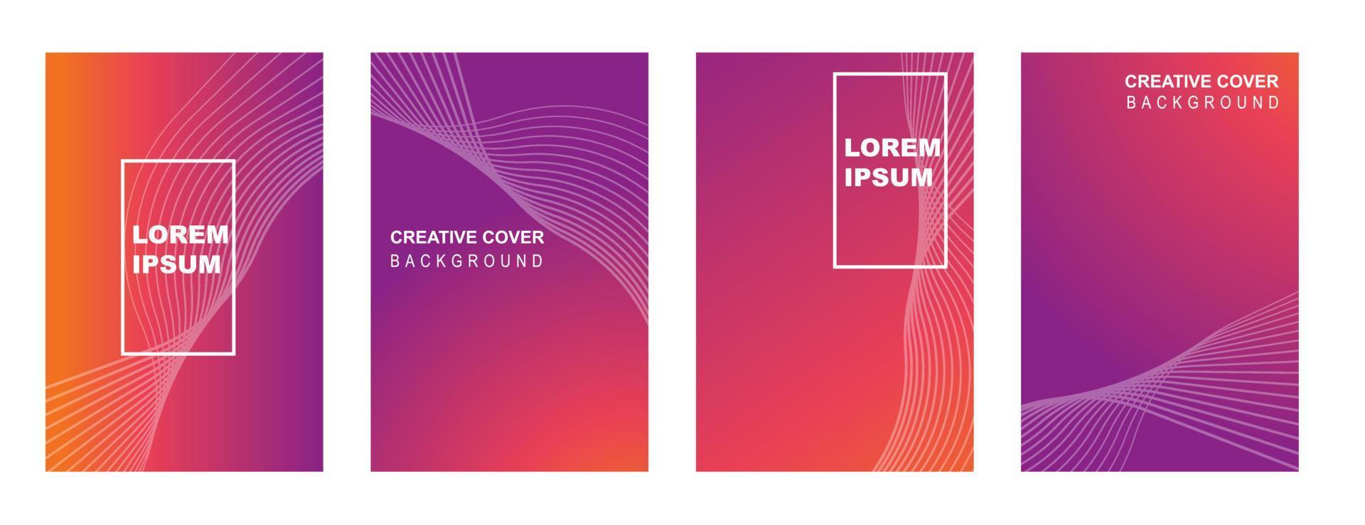 Dynamic cover abstract design background illustration poster. Brochure banner page template. Flyer vector modern set trendy wave line