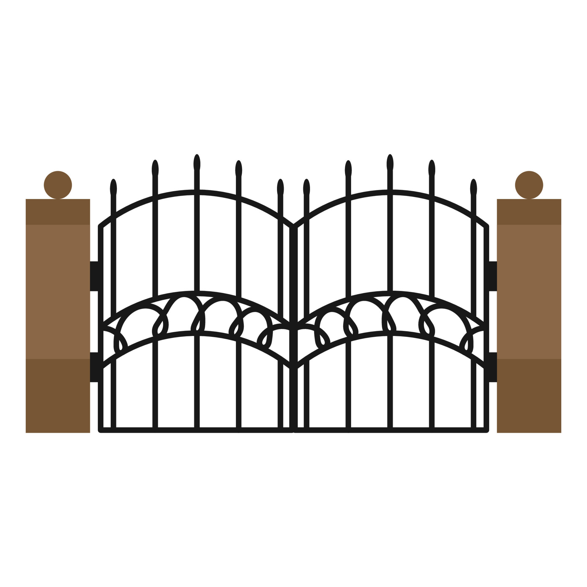 Gate with iron fence door and metal cartoon manor decoration. Front entrance from ironwork grid vector illustration. Old lattice wrought and classic frame ornament for park. Security steel structure 10896289 Vector Art Gate with iron fence door and metal cartoon manor decoration. Front entrance from ironwork grid vector illustration. Old lattice wrought and classic frame ornament for park. Security steel structure 10896289 Vector Art