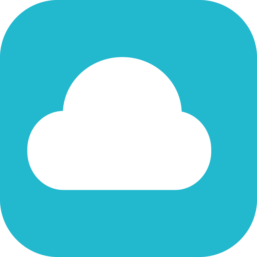sinal de ícone de nuvem para web e aplicativo png