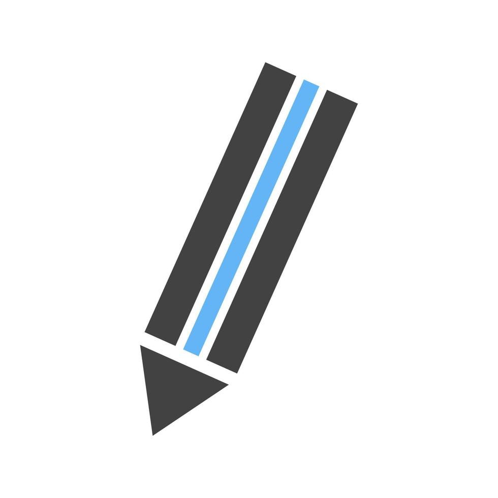 Pencil Glyph Blue and Black Icon vector