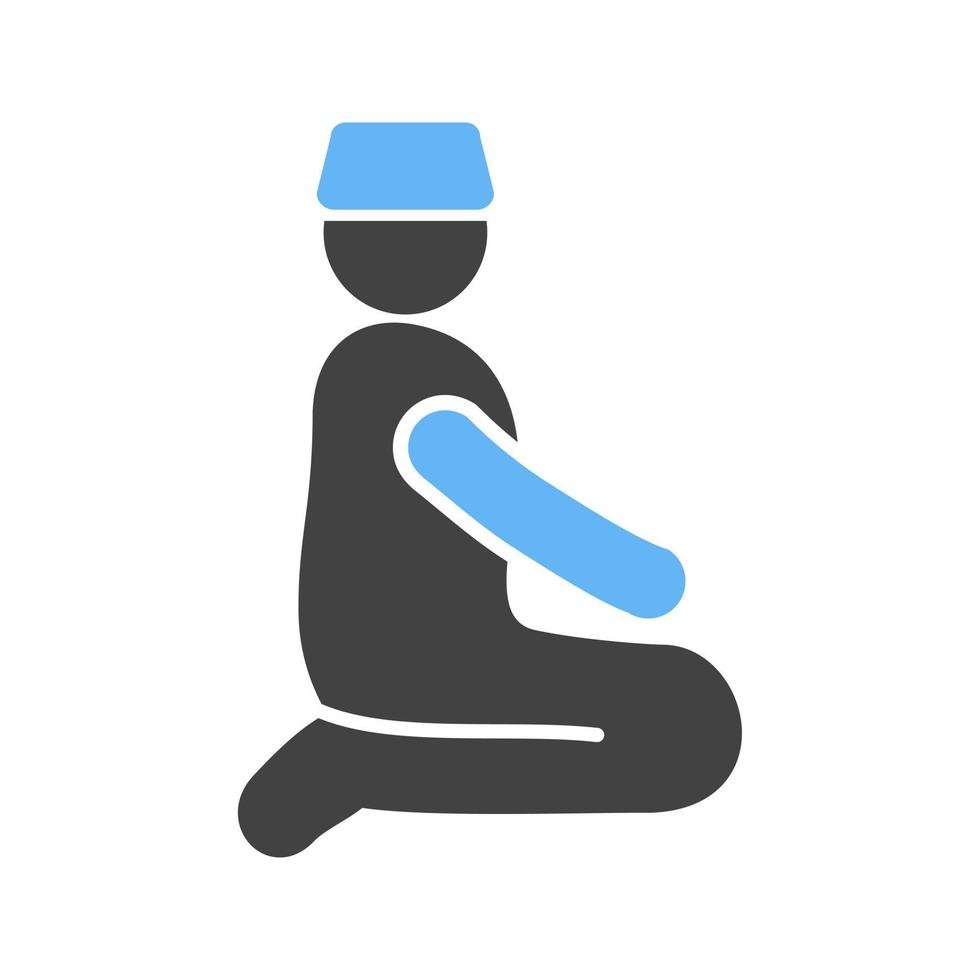 Qaida Glyph Blue and Black Icon vector