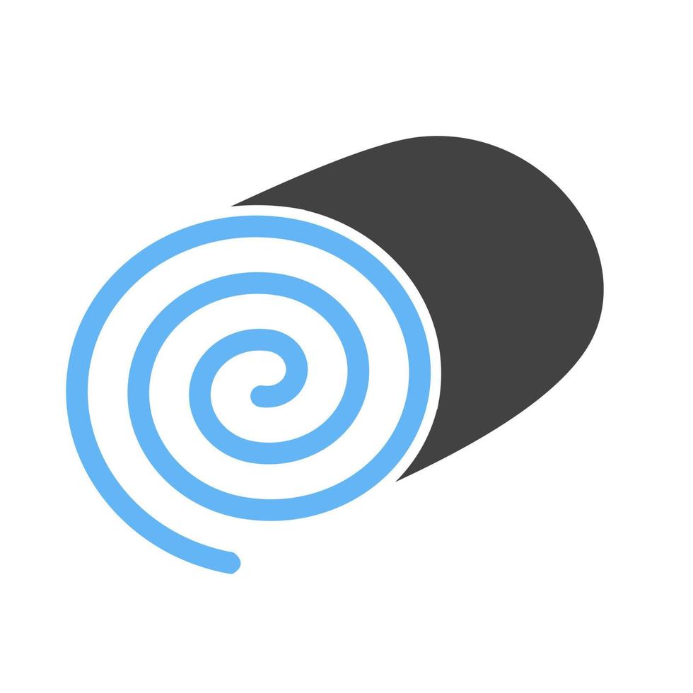 Swiss roll I Glyph Blue and Black Icon vector