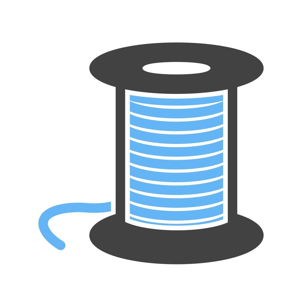 Thread Glyph Blue and Black Icon 10896782 Vector Art at Vecteezy