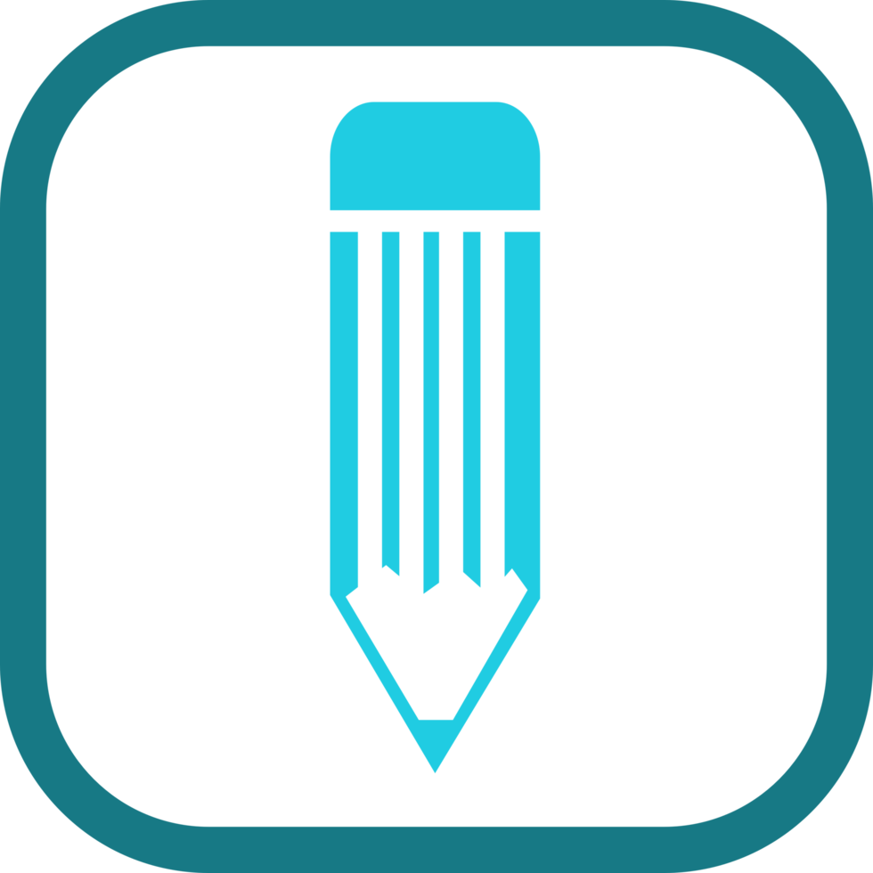 design de símbolo de sinal de ícone de lápis png