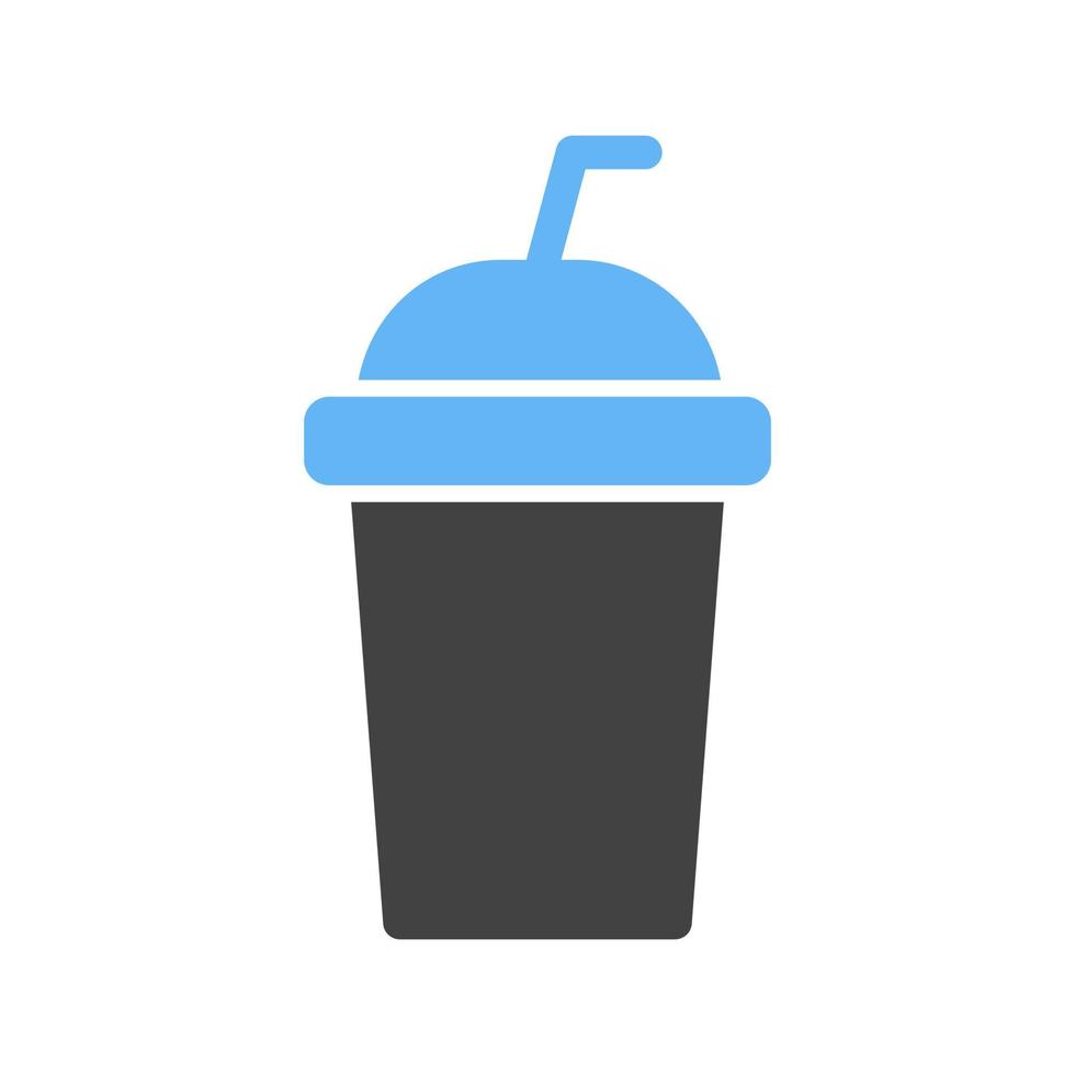 Frappe II Glyph Blue and Black Icon vector