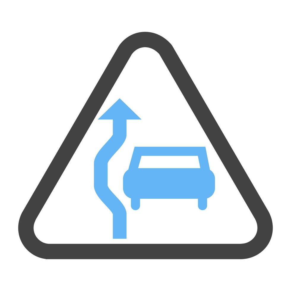 Overtake Glyph Blue and Black Icon vector